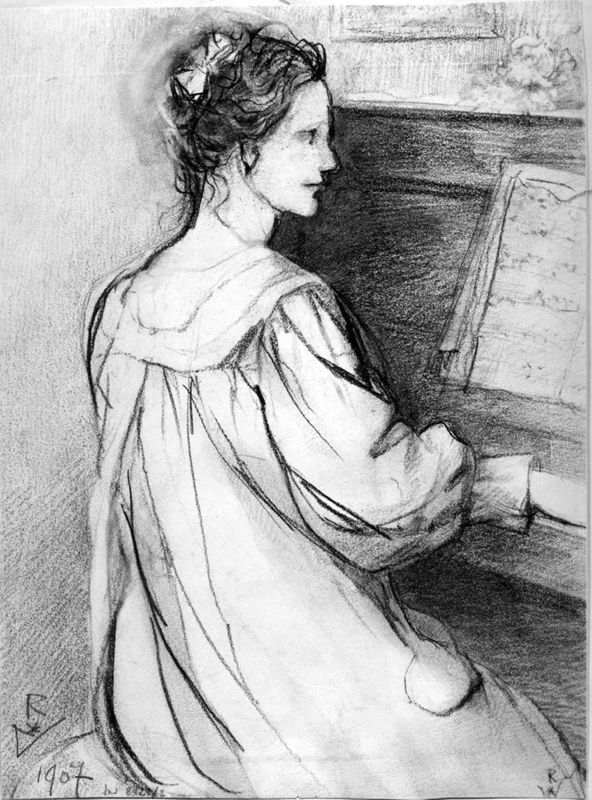 Jeune fille au piano
