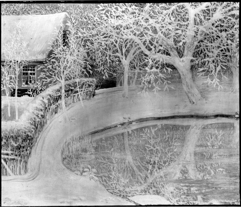 Jardin sous la neige