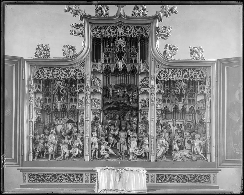 Marteldood van de H. Christophorus en Leden van de Brusselse kolveniersgilde in aanwezigheid van Henri de Dongelberghe en Jérôme vander Noot