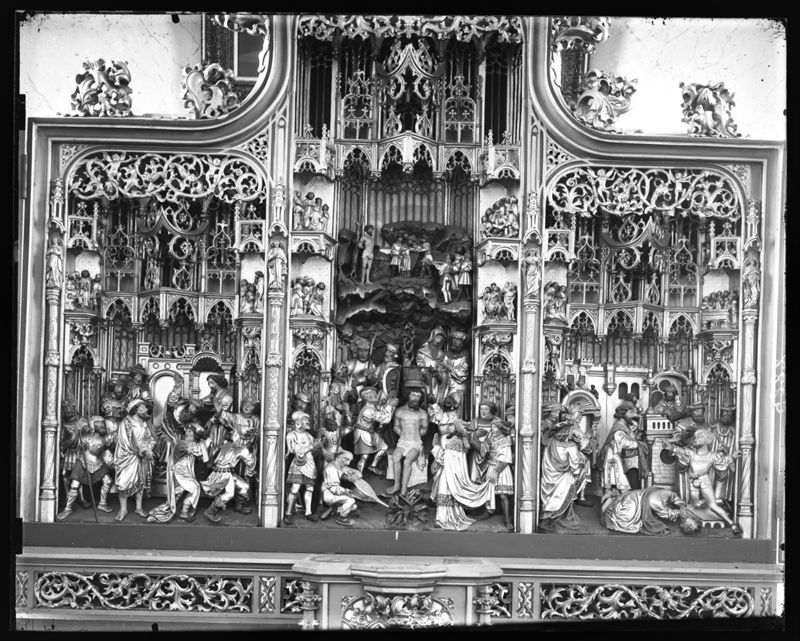 Marteldood van de H. Christophorus en Leden van de Brusselse kolveniersgilde in aanwezigheid van Henri de Dongelberghe en Jérôme vander Noot