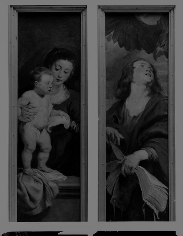 Epitaafdrieluik met 'Christus op het stro' voor het echtpaar Jan Michielsen en Maria Maes