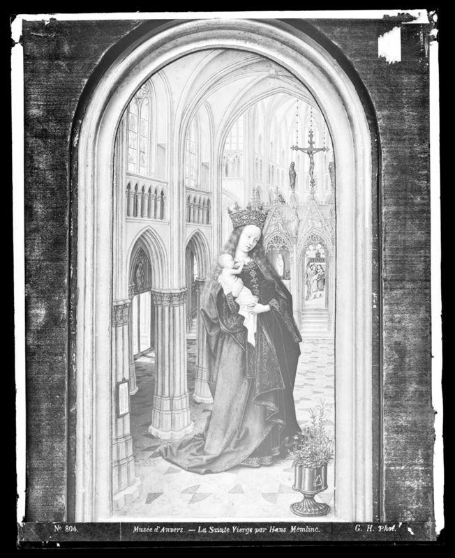 Diptiek van abt Christiaan de Hondt
O.-L.-Vrouw met Kind in een kerk en abt Christiaan de Hondt