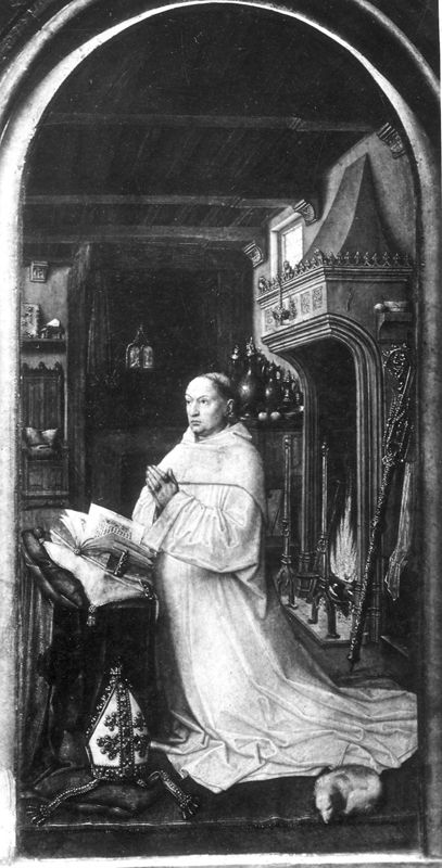 Diptiek van abt Christiaan de Hondt
O.-L.-Vrouw met Kind in een kerk en abt Christiaan de Hondt