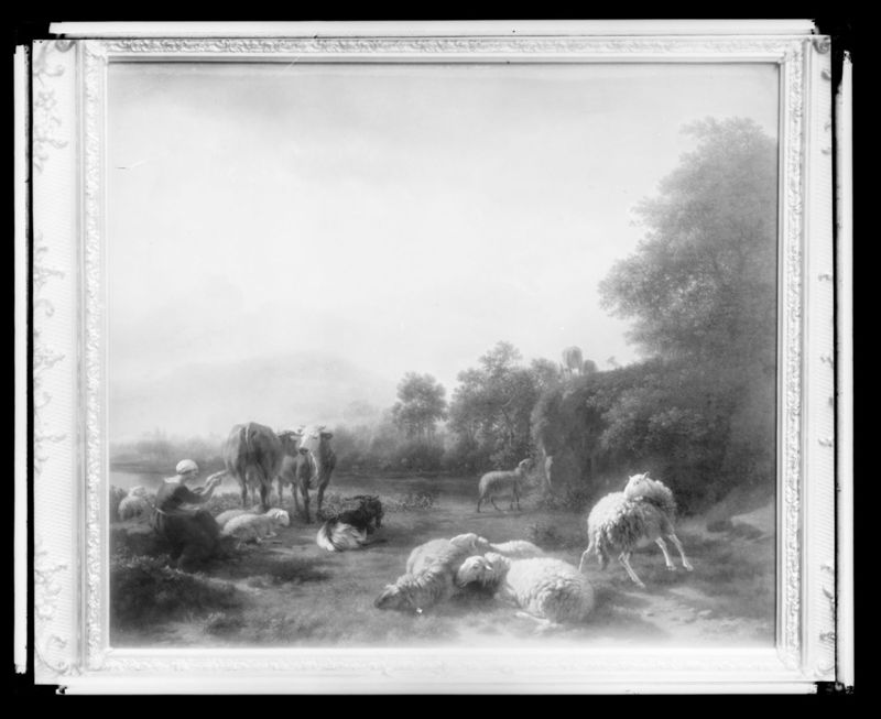 Paysage avec animaux
