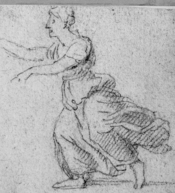 Lopende of dansende vrouw