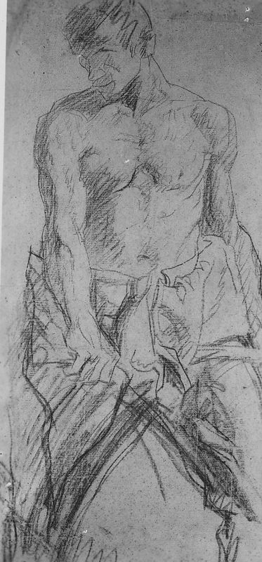 Figuurstudie van een arbeider