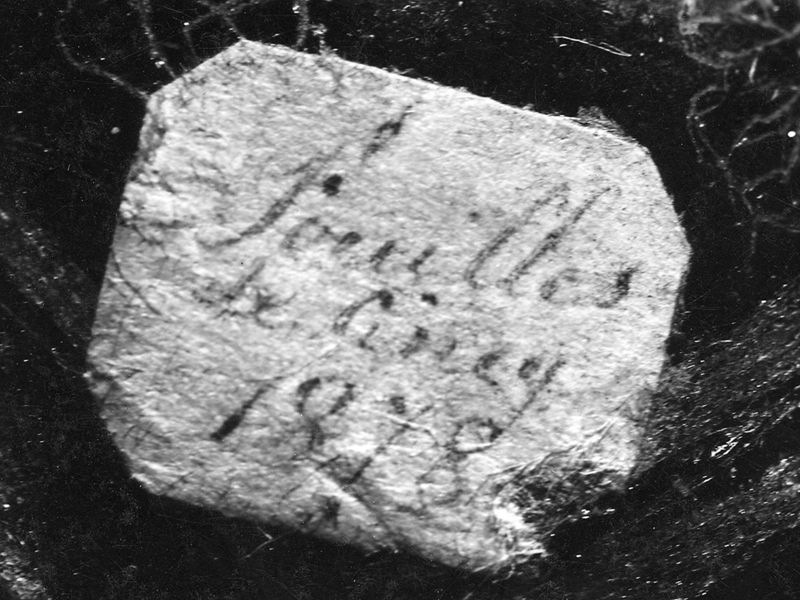 Coupe gravée bleuâtre