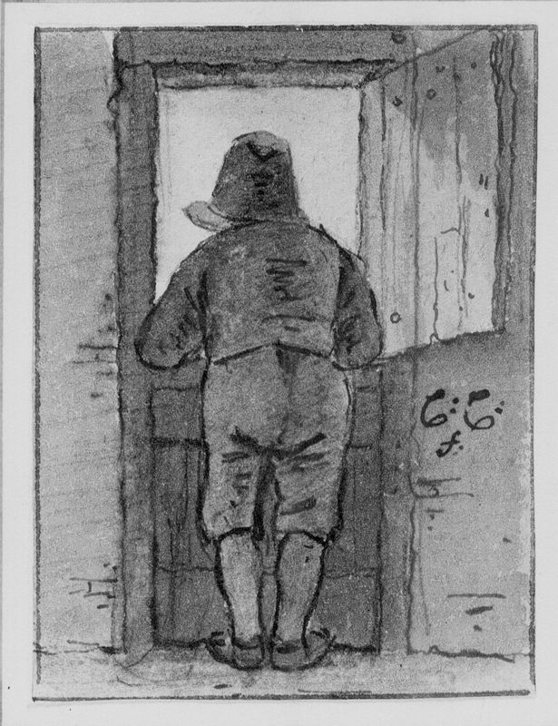 Boer op de rug gezien