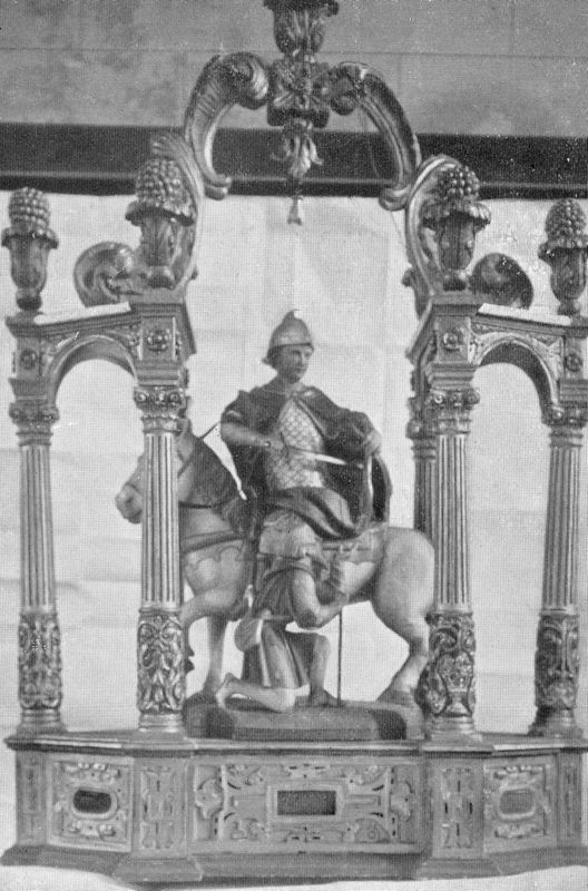 Saint Martin de Tours partageant son manteau avec un pauvre