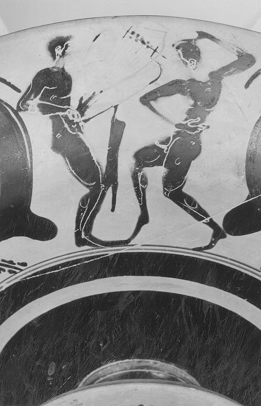 Coupe attique à figures noires