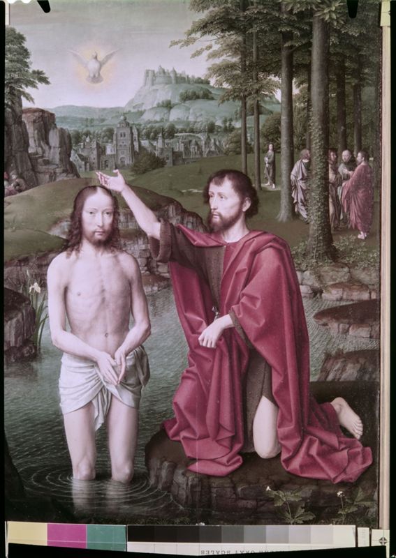 Retabel van Sint-Jan de Doper
Doop van Christus, Maria met Kind, schenkers en hun patroonheiligen