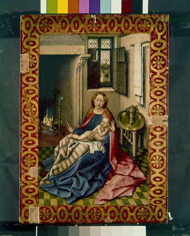 Trône de Grâce et Vierge à l'Enfant à la cheminée