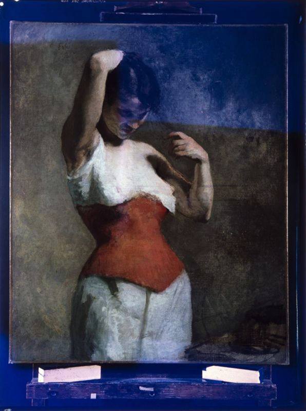 La femme au corset rouge