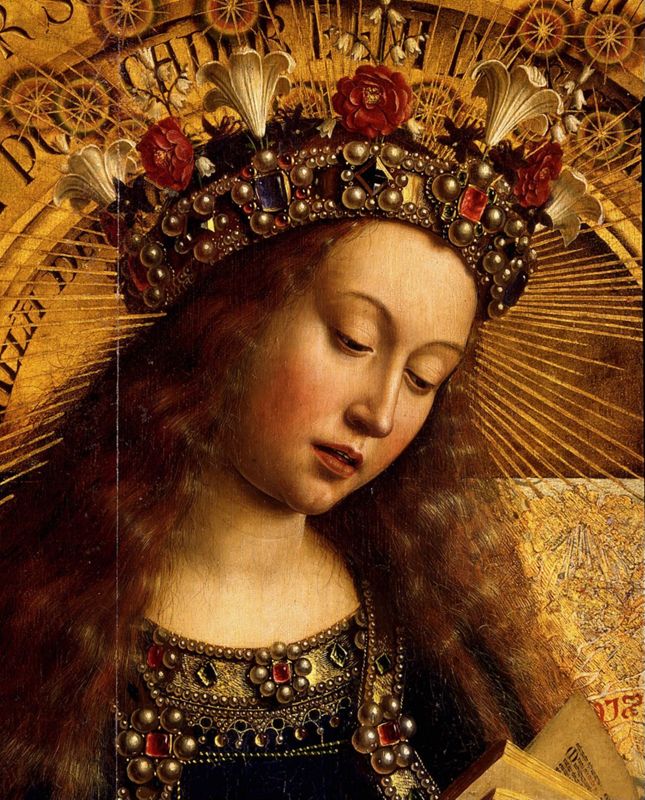 Lam Gods: Tronende O.-L.-Vrouw