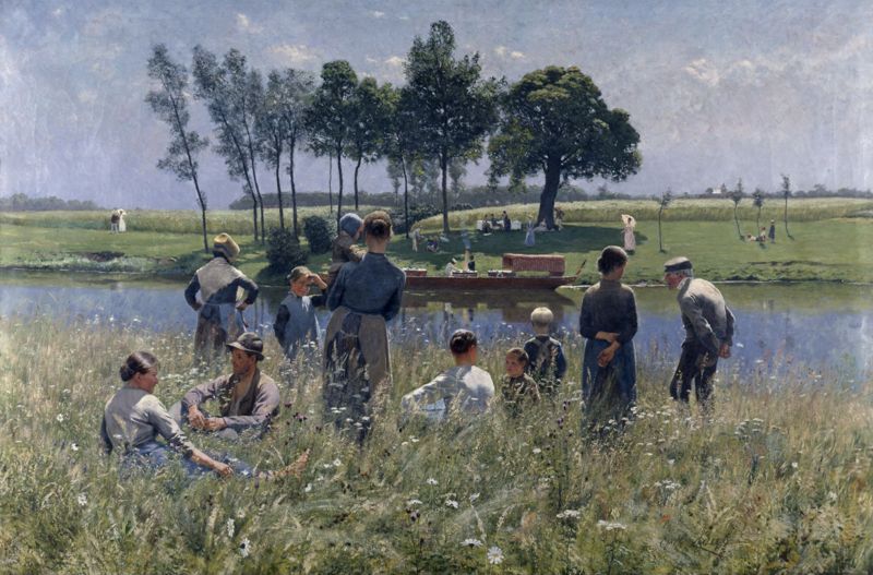 Picknick - Landschap aan de Leie