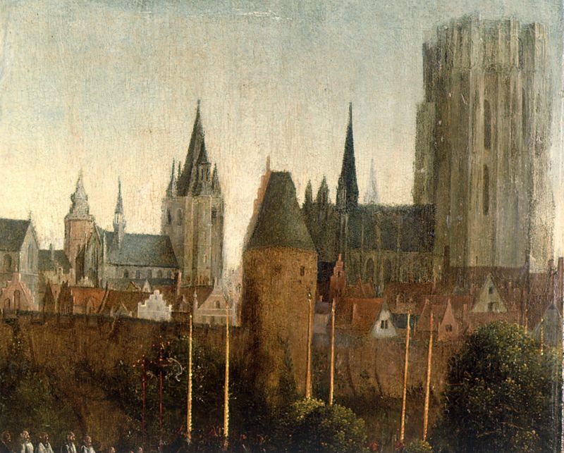 Bevrijding van Mechelen van beleg van Jan II
Legende H. Rumoldus (paneel 24)
