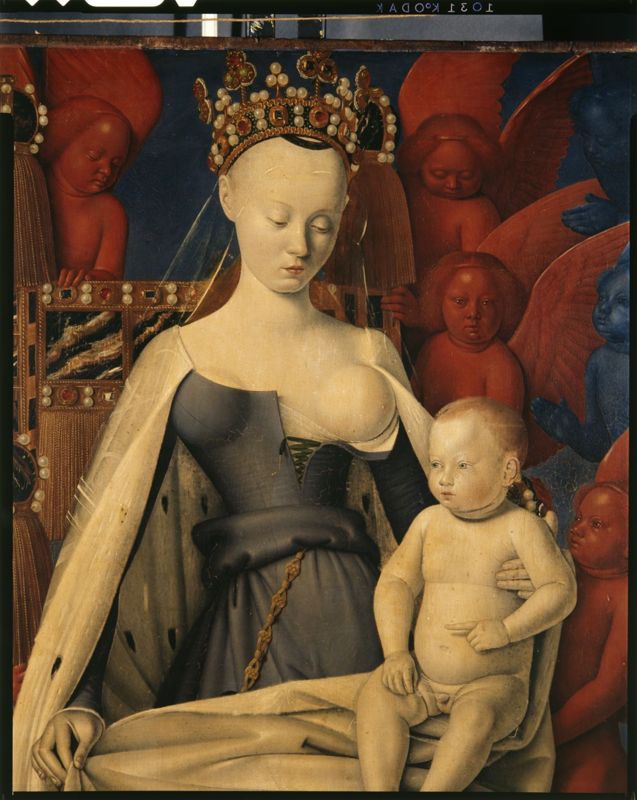 Maria en Jezus, omgeven door seraphijnen en cherubijnen