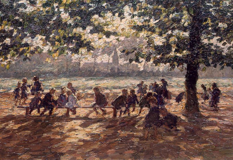 Spelende kinderen in de zon