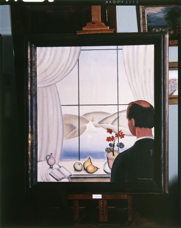 Gustave van de Woestyne devant sa fenêtre