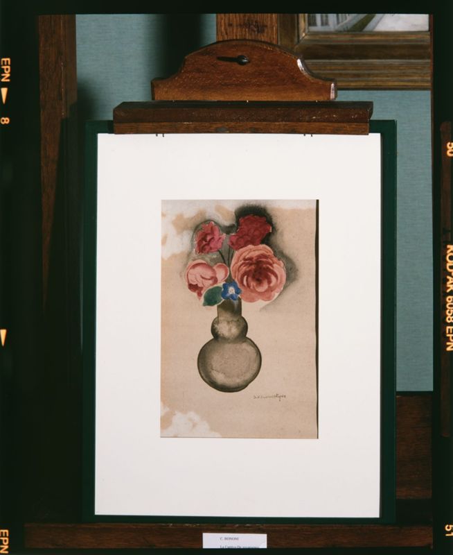 Nature morte aux roses rouges