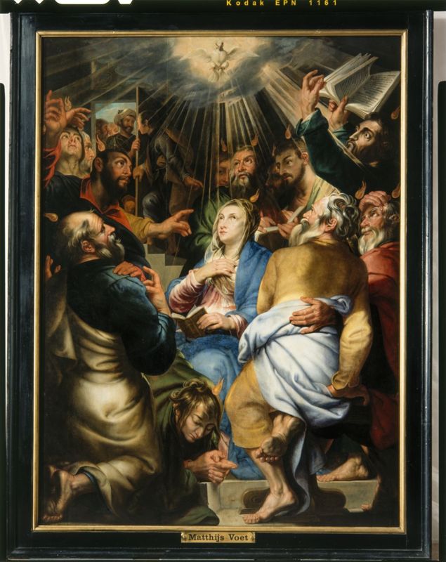 Mysteries van de Rozenkrans: Nederdaling van de H.Geest over Maria en de Apostelen