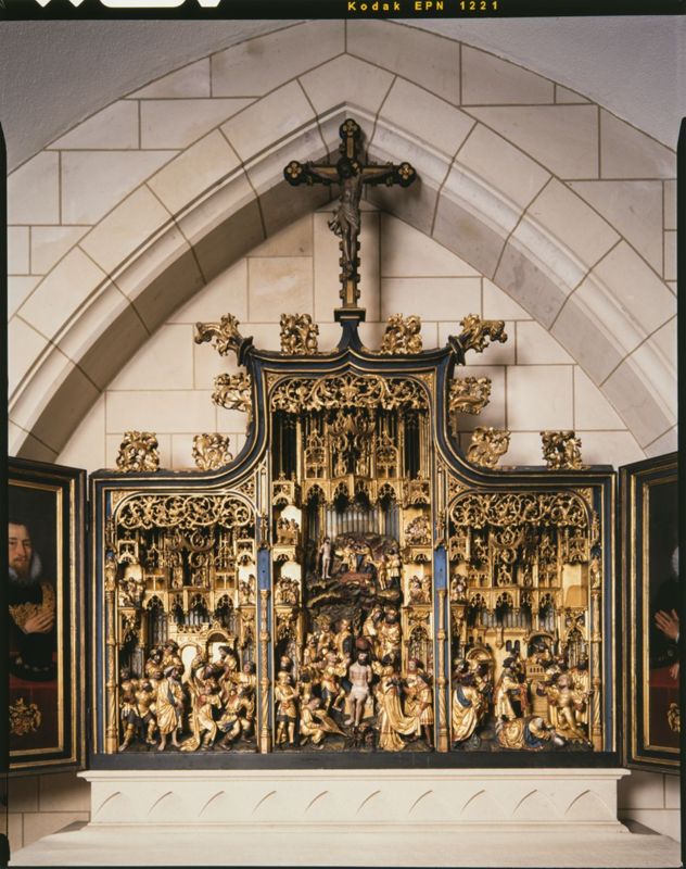 Marteldood van de H. Christophorus en Leden van de Brusselse kolveniersgilde in aanwezigheid van Henri de Dongelberghe en Jérôme vander Noot