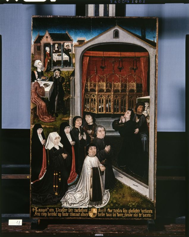 Langenus herwint zicht door toedoen van Rumoldus
Legende H. Rumoldus (paneel 18)