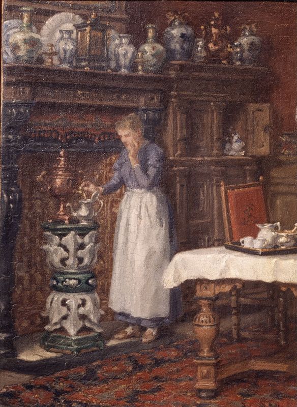 Femme préparant le café
