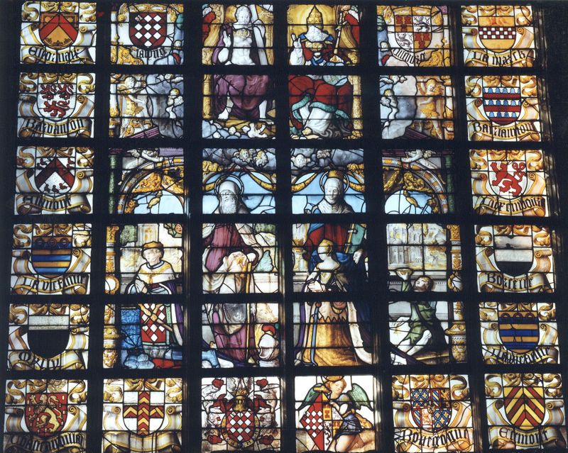 Sainte Trinité, les donateurs Antoine de Lalaing et ...