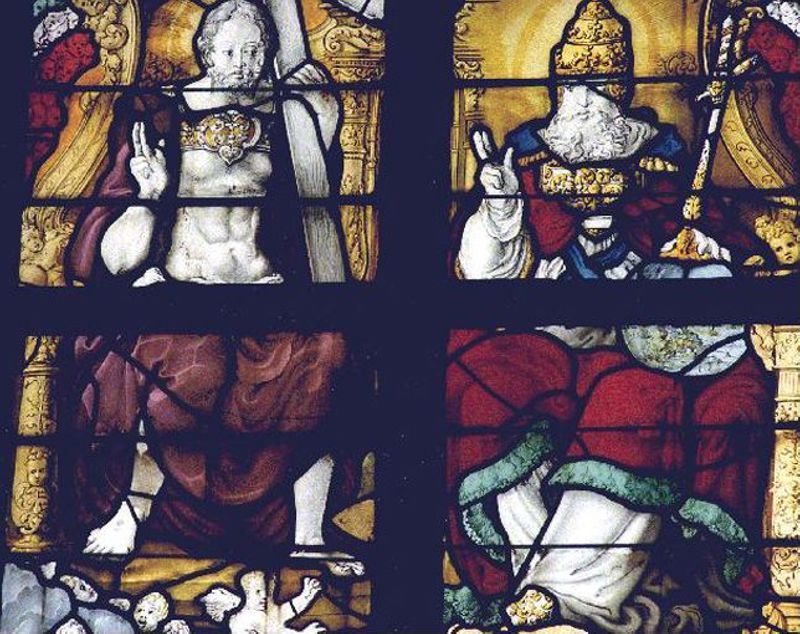 Sainte Trinité, les donateurs Antoine de Lalaing et ...