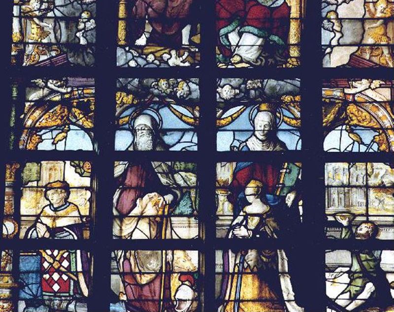 Sainte Trinité, les donateurs Antoine de Lalaing et ...