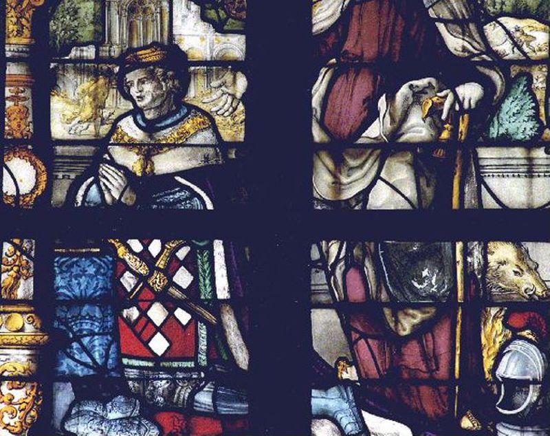 Sainte Trinité, les donateurs Antoine de Lalaing et ...