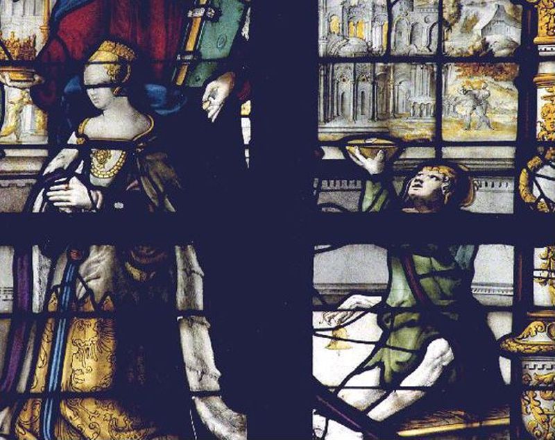 Sainte Trinité, les donateurs Antoine de Lalaing et ...