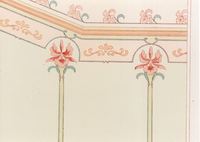 Planche 6 : La Décoration pratique au pochoir : interprétation d'orchidées