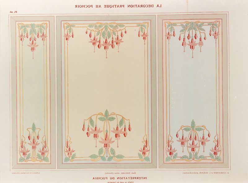 Planche 26 : La Décoration pratique au pochoir : interprétation du fuchsia