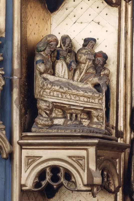 Marteldood van de H. Christophorus en Leden van de Brusselse kolveniersgilde in aanwezigheid van Henri de Dongelberghe en Jérôme vander Noot