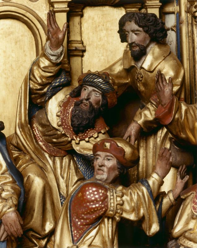 Marteldood van de H. Christophorus en Leden van de Brusselse kolveniersgilde in aanwezigheid van Henri de Dongelberghe en Jérôme vander Noot