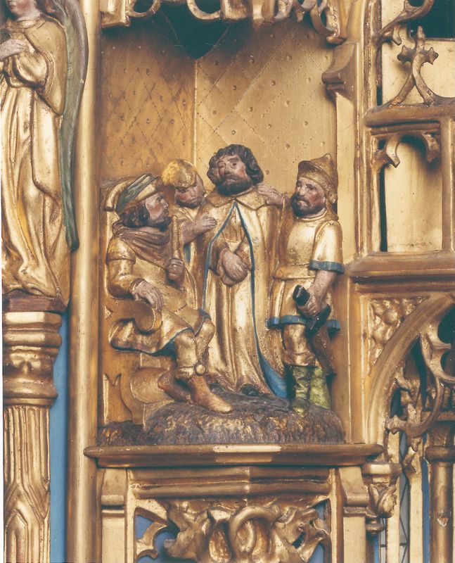 Marteldood van de H. Christophorus en Leden van de Brusselse kolveniersgilde in aanwezigheid van Henri de Dongelberghe en Jérôme vander Noot