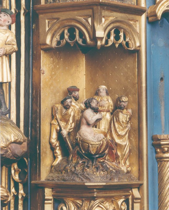 Marteldood van de H. Christophorus en Leden van de Brusselse kolveniersgilde in aanwezigheid van Henri de Dongelberghe en Jérôme vander Noot