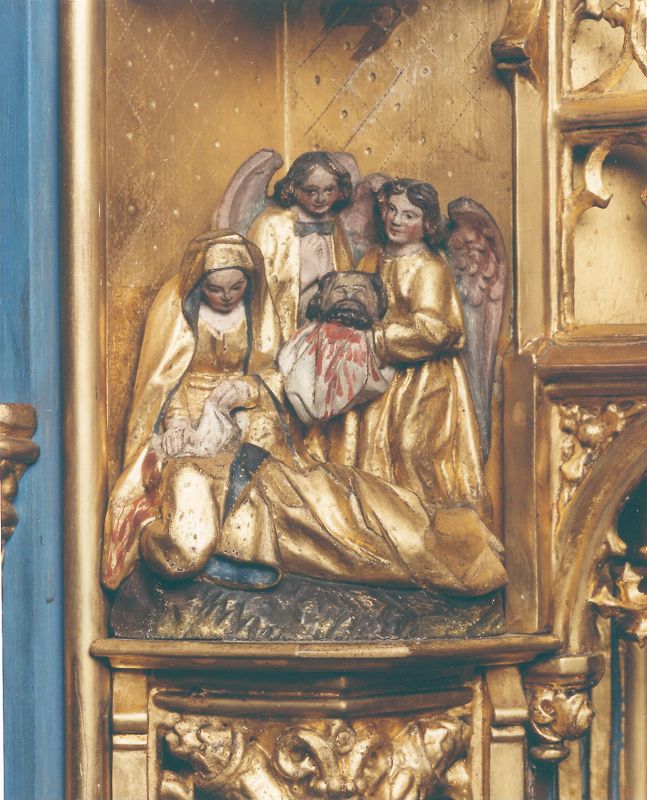 Marteldood van de H. Christophorus en Leden van de Brusselse kolveniersgilde in aanwezigheid van Henri de Dongelberghe en Jérôme vander Noot