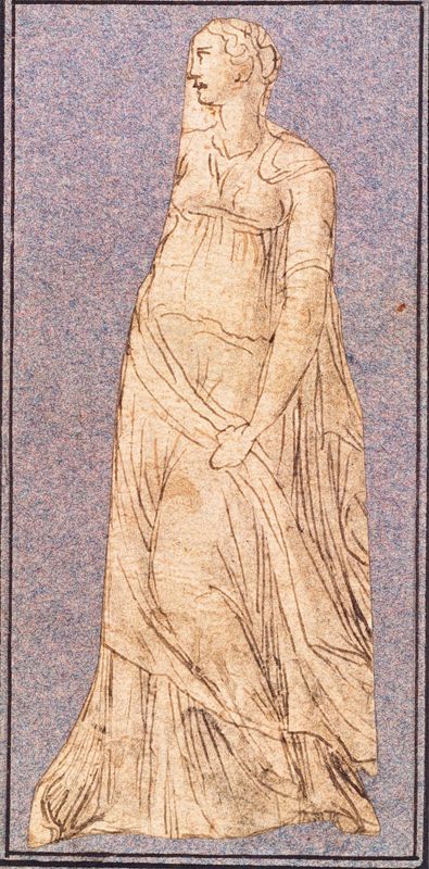 Figure féminine drapée