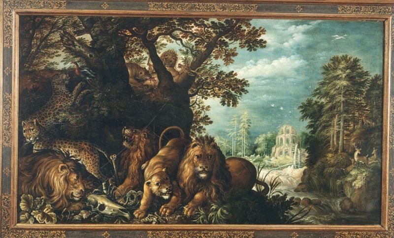 Landschap met wilde dieren