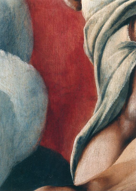 Christus met doornen gekroond tussen twee engelen