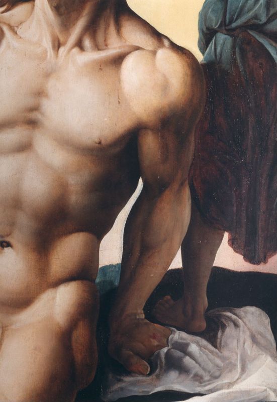 Christus met doornen gekroond tussen twee engelen