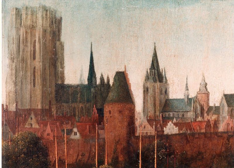 Bevrijding van Mechelen van beleg van Jan II
Legende H. Rumoldus (paneel 24)