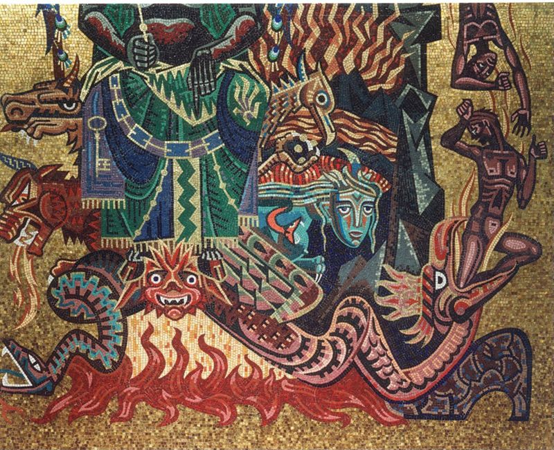 mosaïque monumentale : Cycle de l'Apocalypse