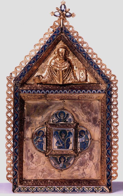 Reliquaire de saint Gondulphe en forme de pignon de châsse