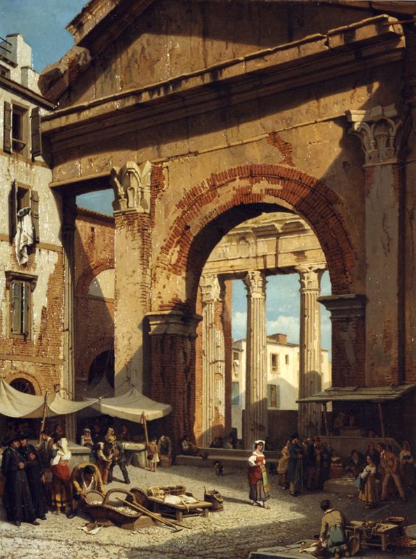 Le Portique d'Octavie
Le Marché aux poissons à Rome
Vismarkt te Rome