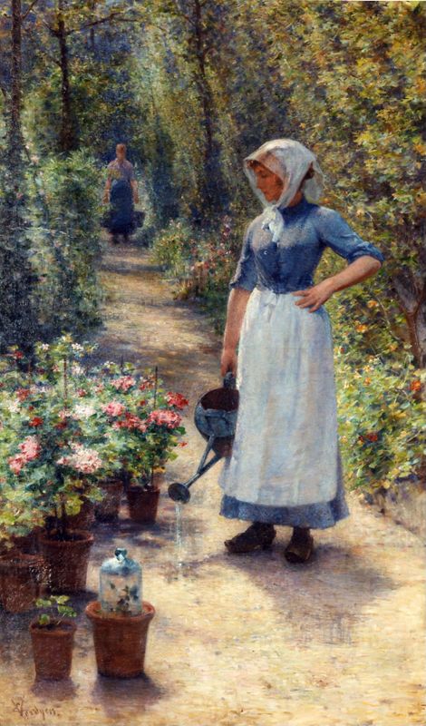 L'arrrosage des fleurs
La Marchande de fleurs
Bloemenmeisje