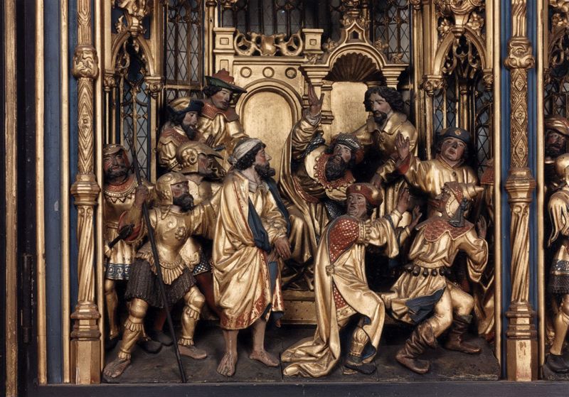 Marteldood van de H. Christophorus en Leden van de Brusselse kolveniersgilde in aanwezigheid van Henri de Dongelberghe en Jérôme vander Noot